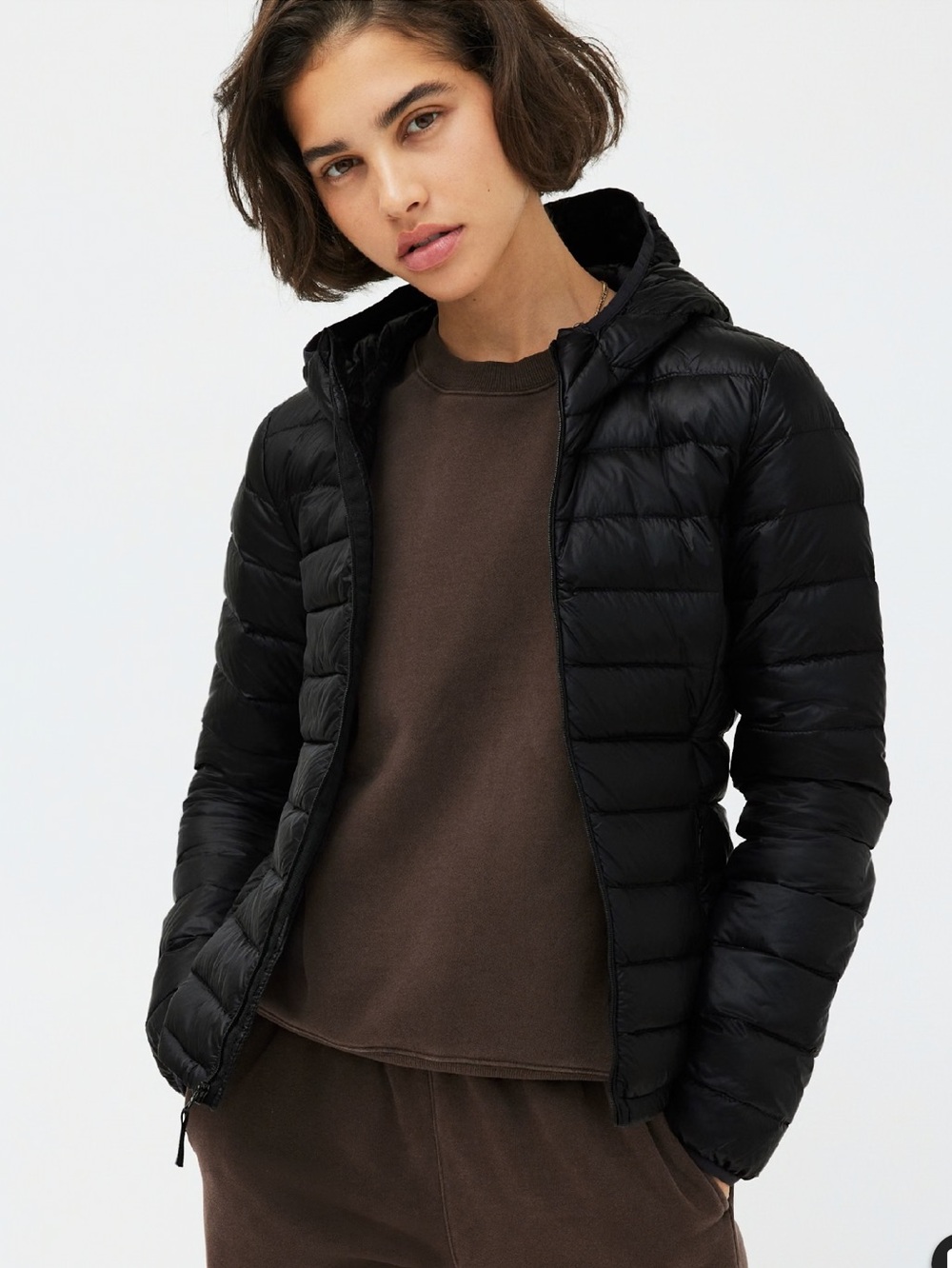 ARITZIA TnAction Botanie Puffer Packable Jacket Black Size L